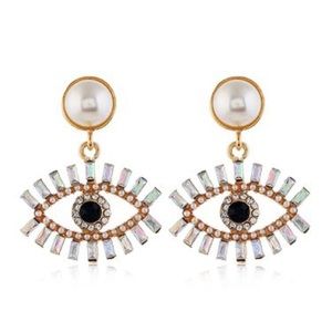 Evil eye earrings